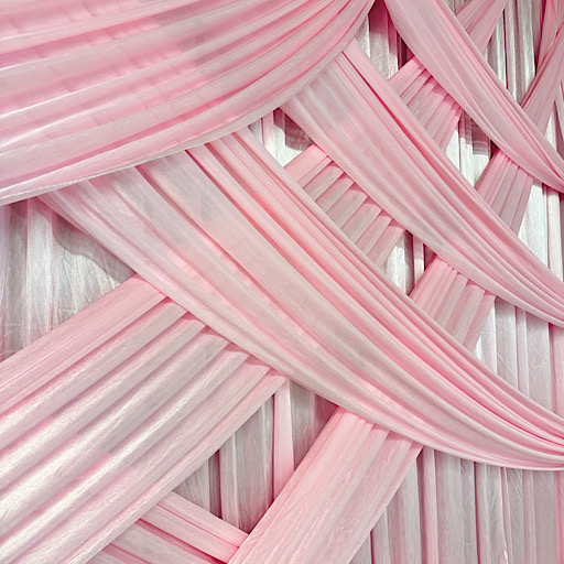 Pink 3x3m Lattice Pattern Draping